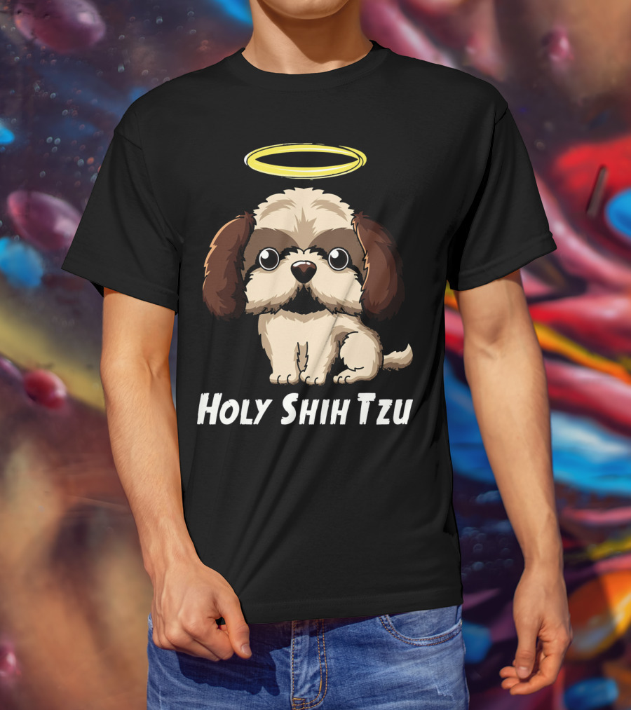 Holy Shih Tzu Funny Dog Owner Halo T-Shirt