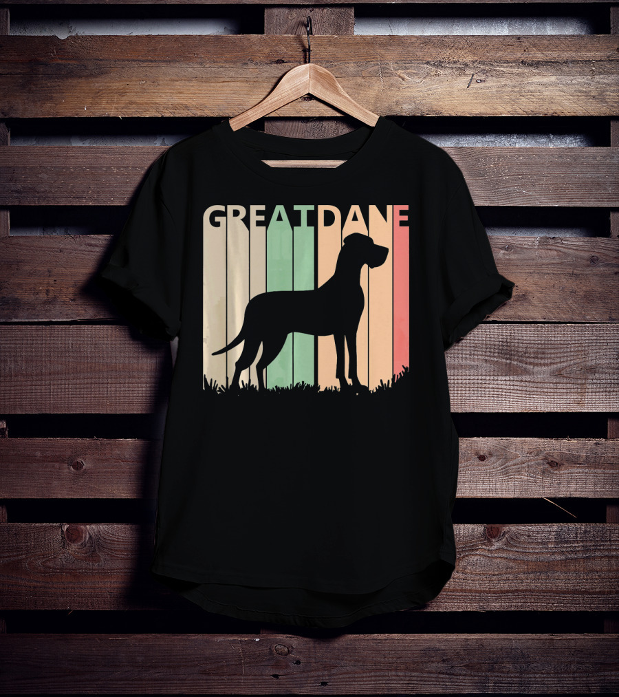 Great Dane Valentine Vintage Silhouette For Him T-Shirt