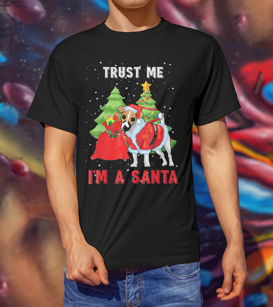Trust Me I'm A Santa Jack Russell Dog Christmas Holiday T-Shirt