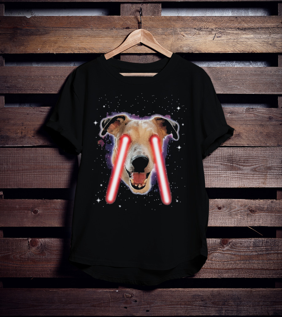 Jack Russell Terrier Laser Eyes Space Dog Astronaut T-Shirt