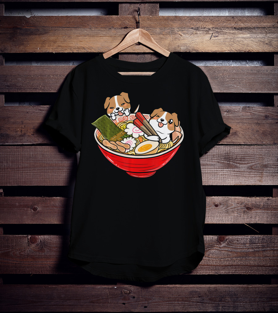Jack Russell Terrier In Japanese Ramen Kawaii T-Shirt