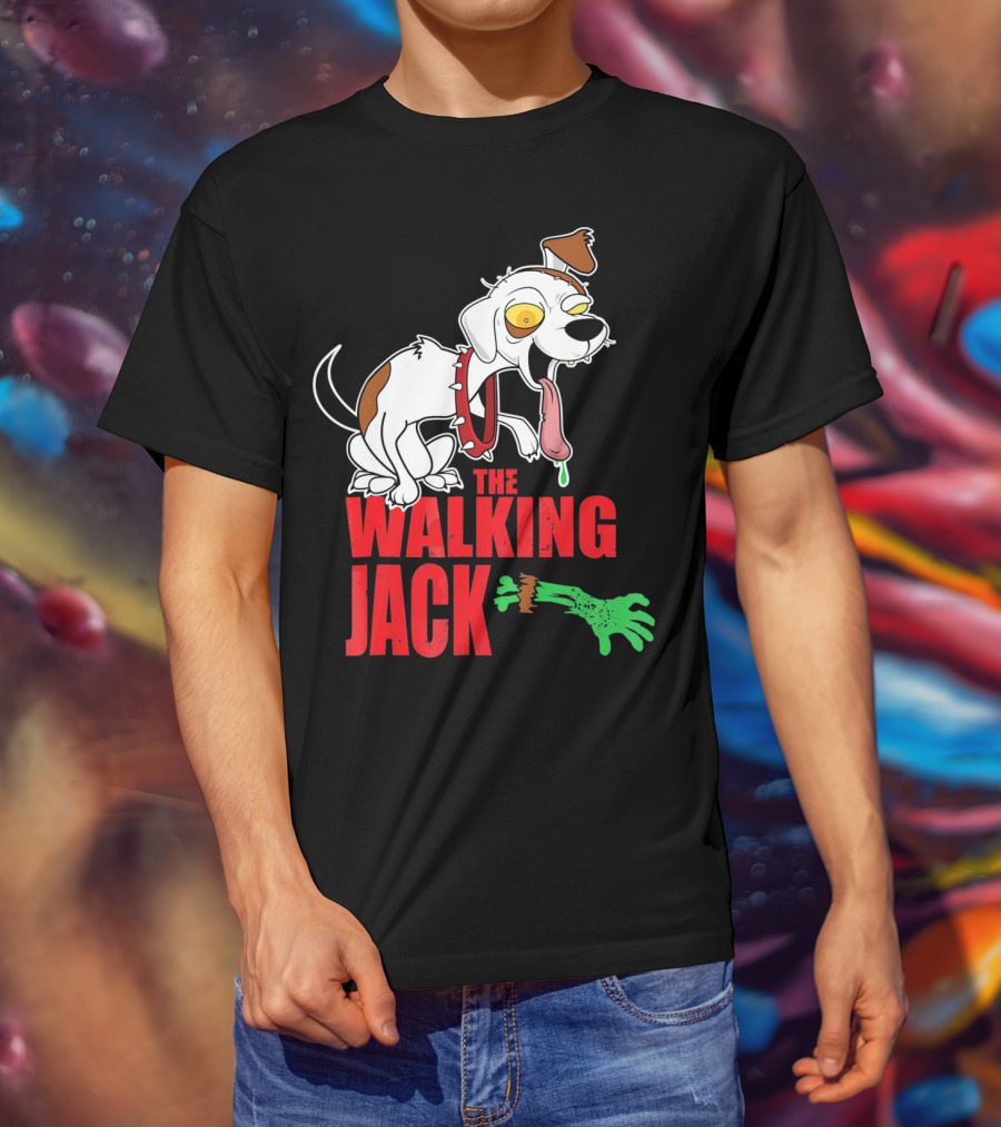 The Walking Jack Russell Terrier Zombie Hall T-Shirt