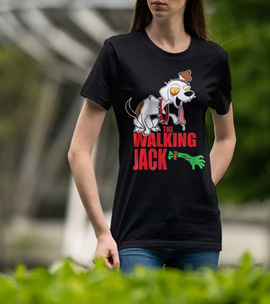 The Walking Jack Russell Terrier Zombie Hall T-Shirt