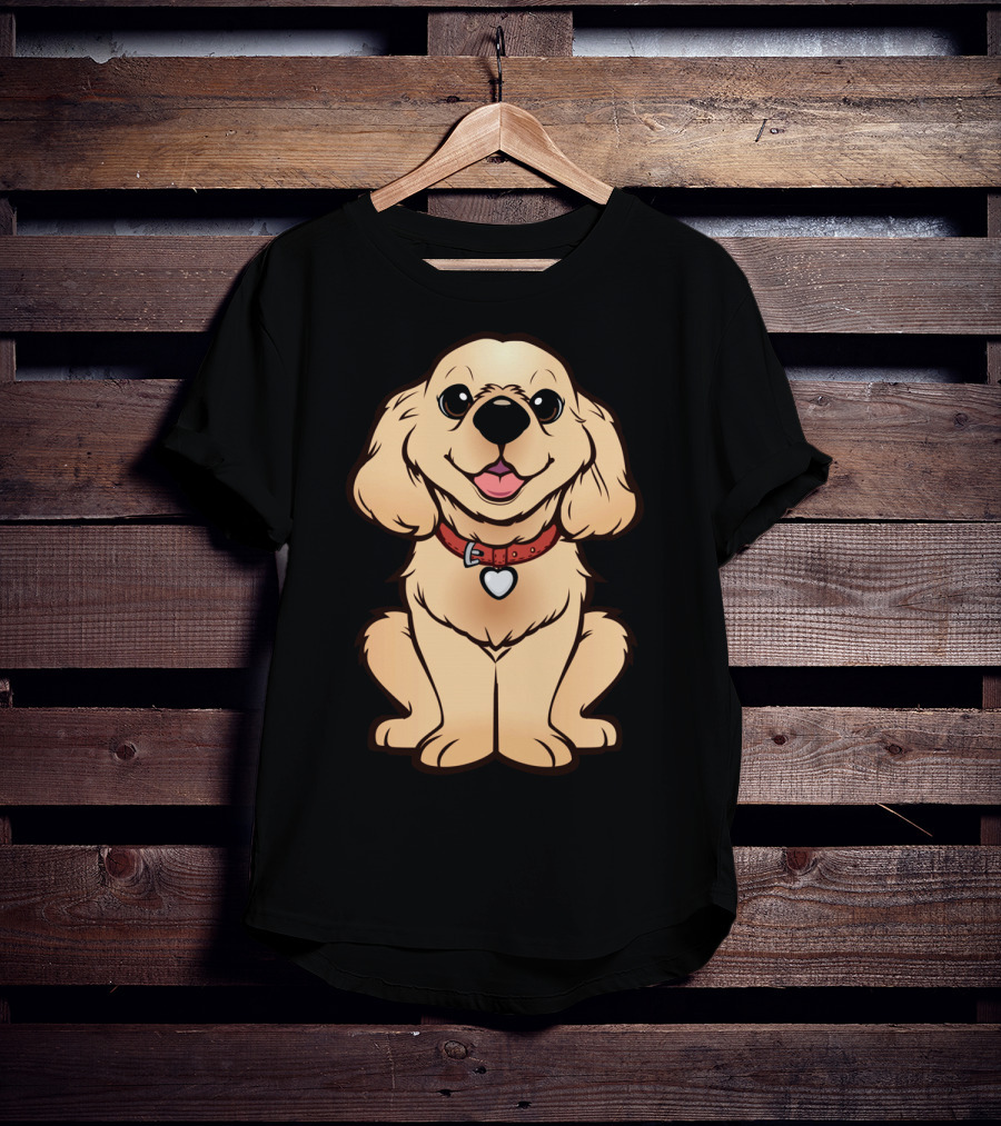 Cockapoo Retriever Cocker Dog Cartoon T-Shirt