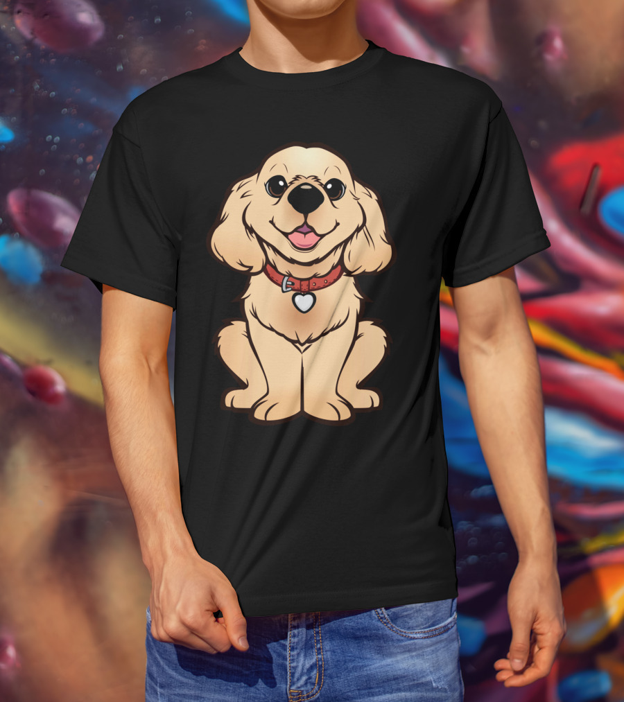 Cockapoo Retriever Cocker Dog Cartoon T-Shirt
