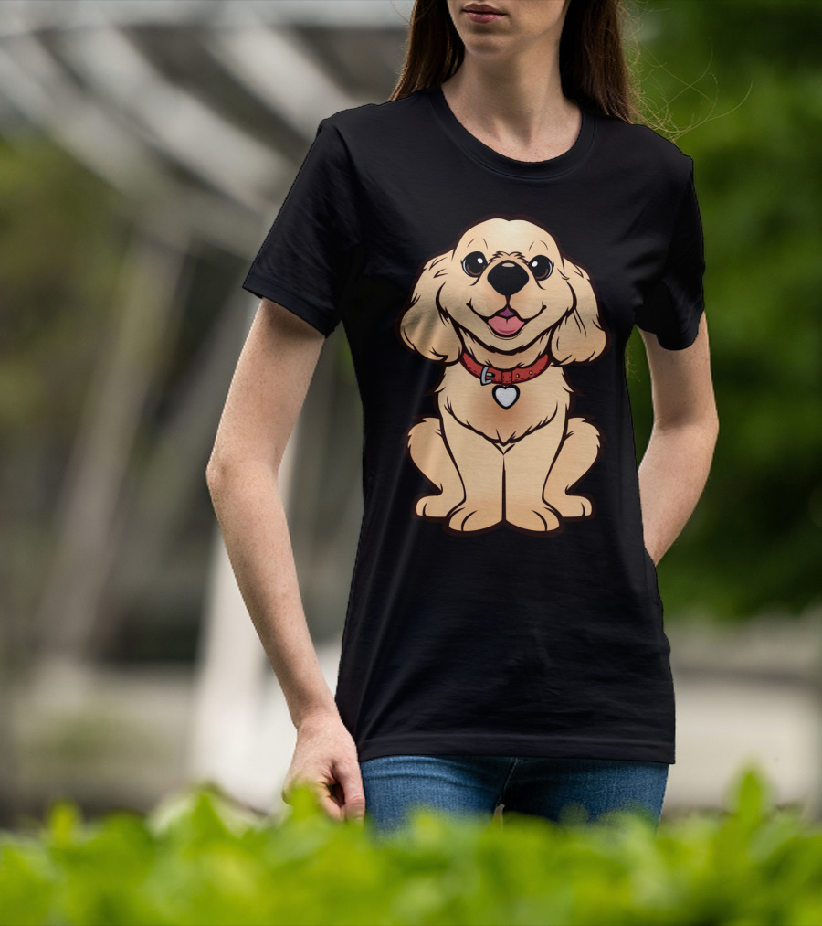 Cockapoo Retriever Cocker Dog Cartoon T-Shirt