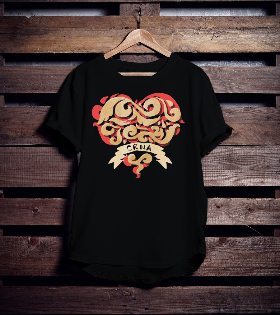CRNA Heart Anesthesia T-Shirt