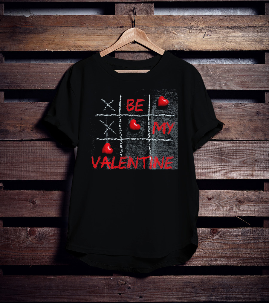 Be My Valentine Tic Tac Toe Hearts T-Shirt