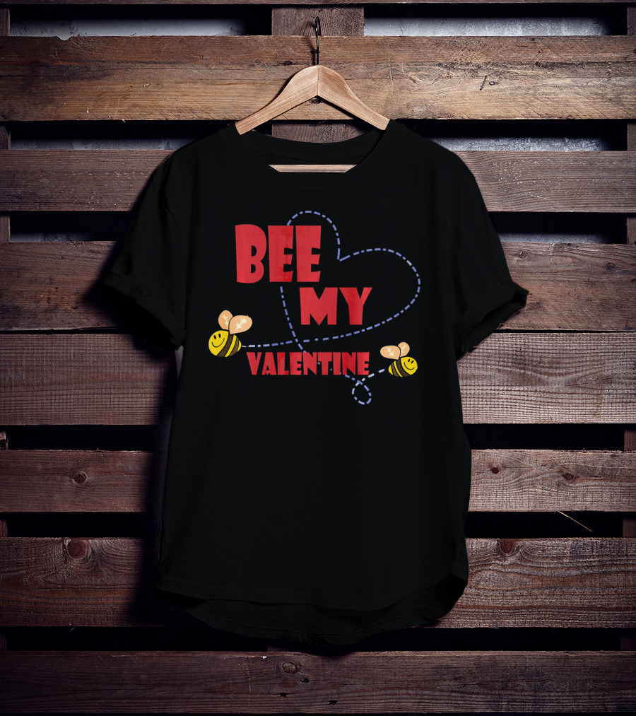 Bee My Valentine Beekeeper Cou With Heart And Bees T-Shirt