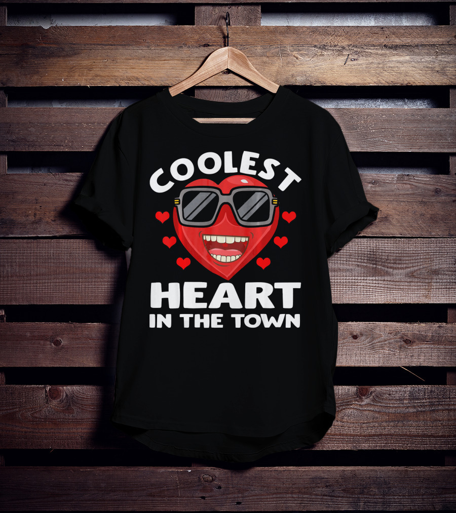 Coolest Heart In The Town Valentine's Boys T-Shirt