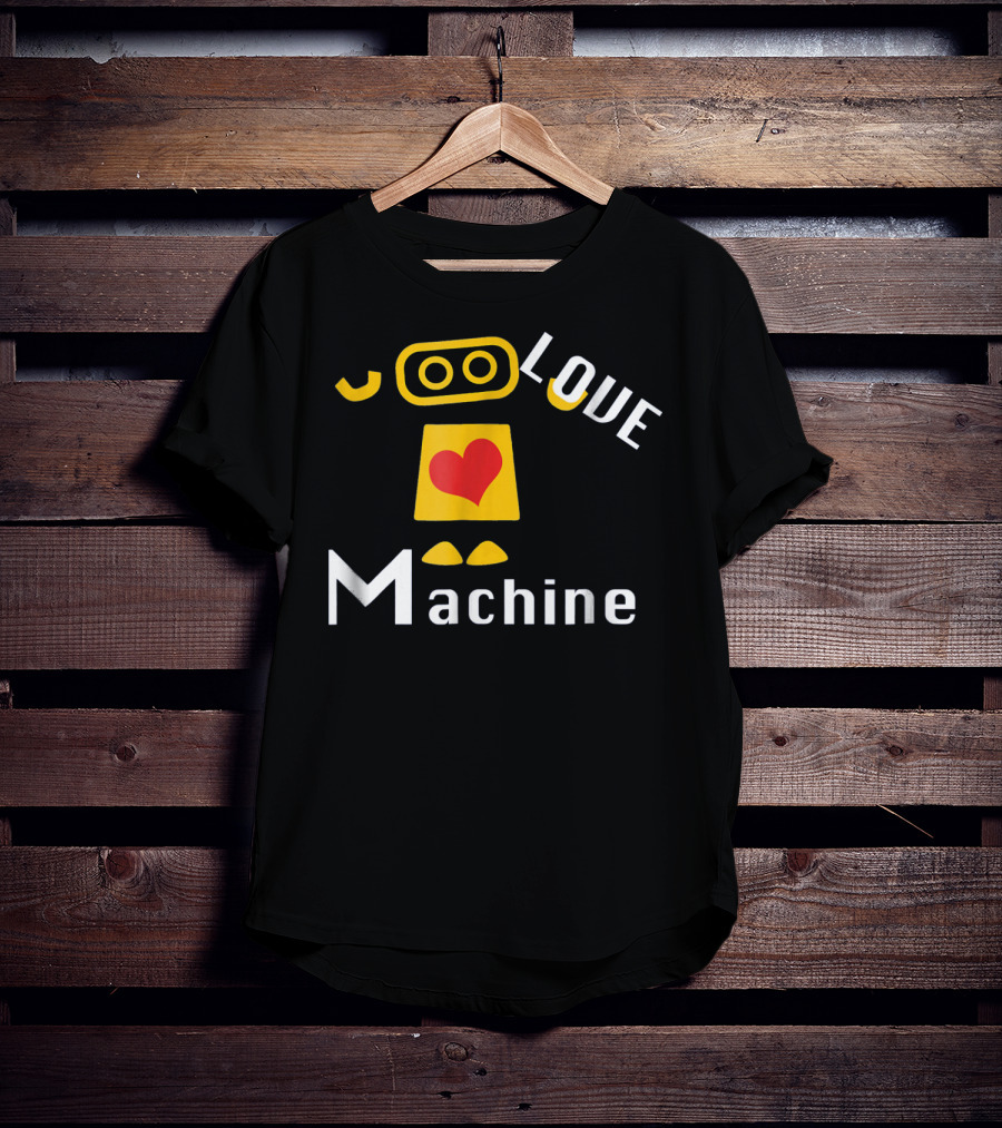 Boys Valentines Day Red Robot Love Machine T-Shirt