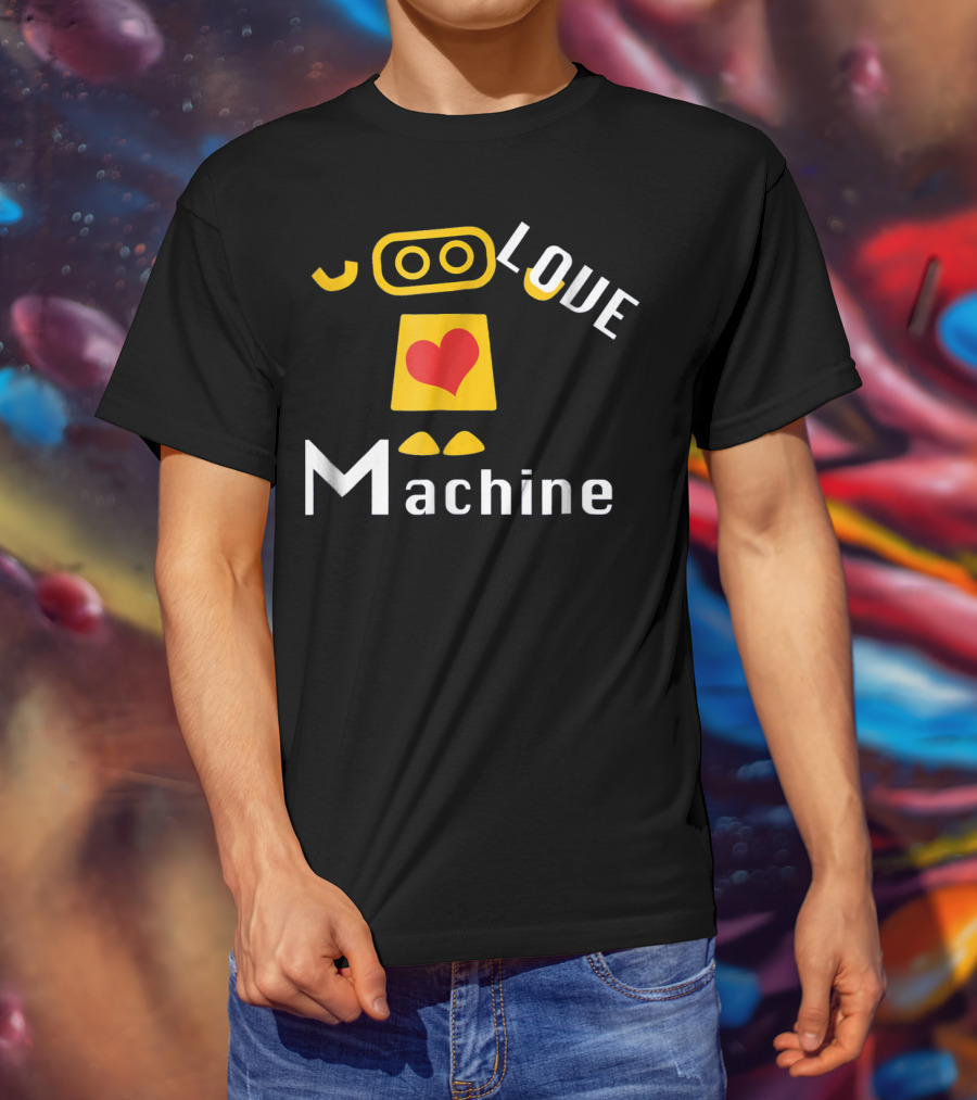 Boys Valentines Day Red Robot Love Machine T-Shirt
