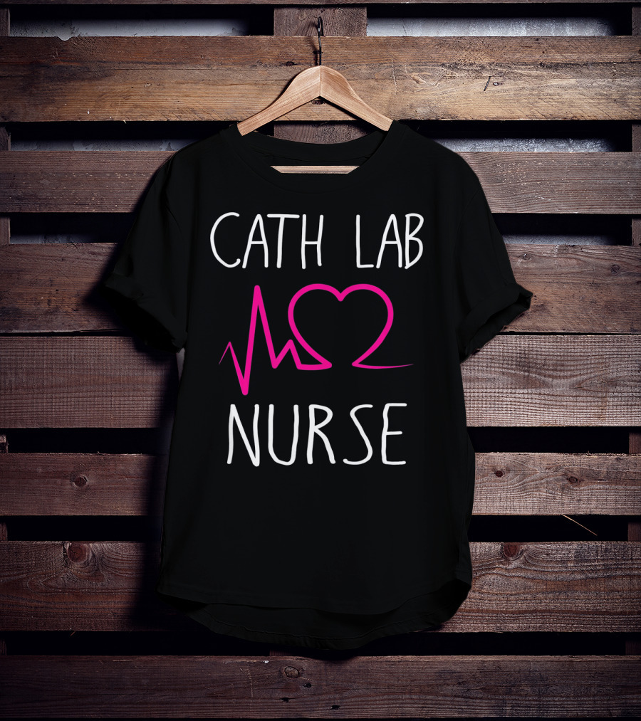 Cath Lab Nurse Heartbeat Love Pulse T-Shirt
