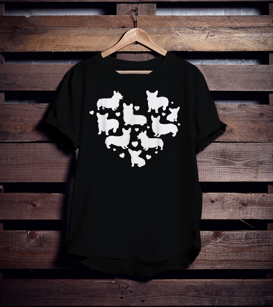 Corgi Valentine's Day Cute Dog Heart T-Shirt