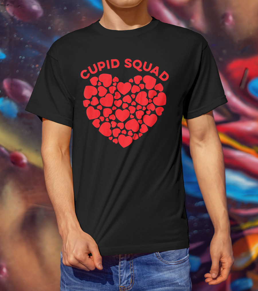 Cupid Squad Valentines Heart T-Shirt