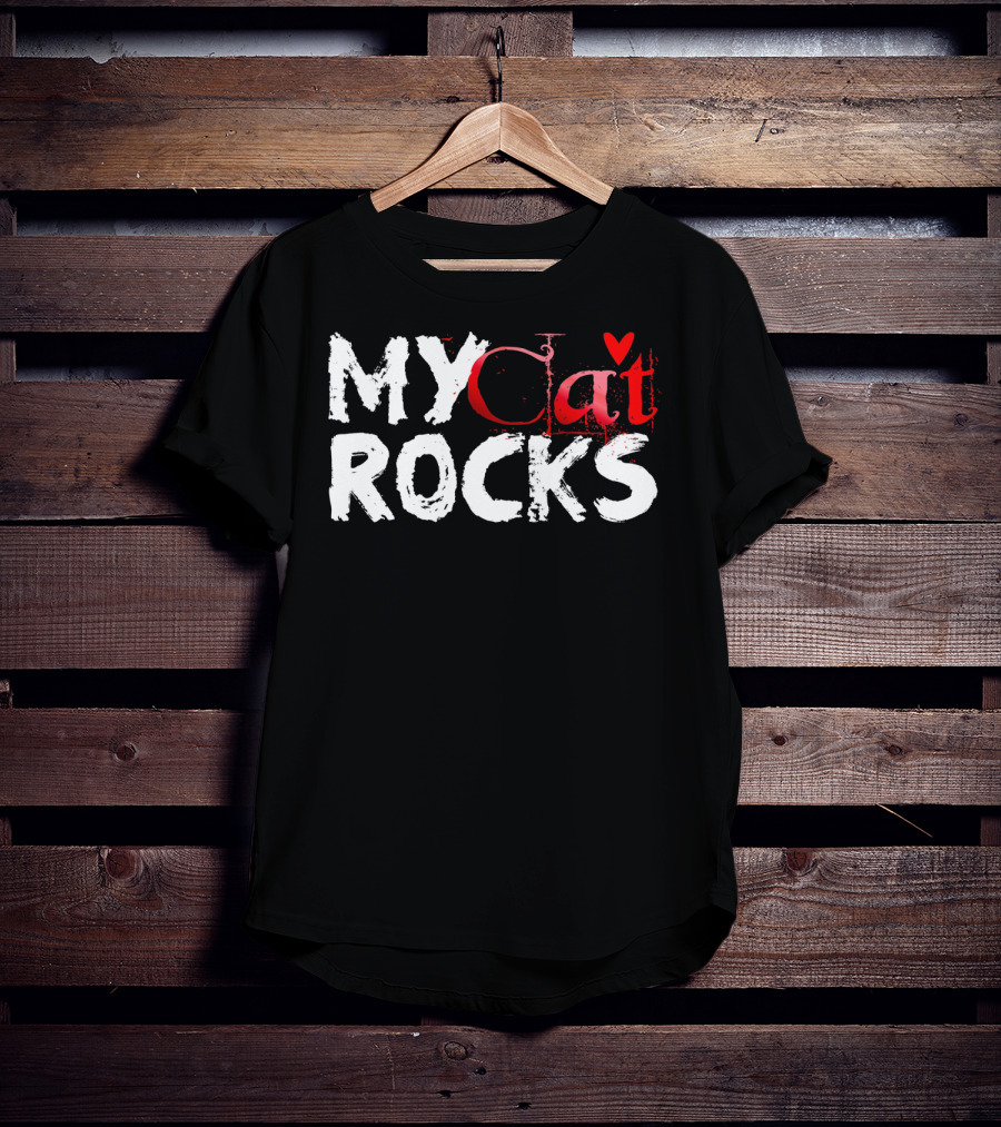 My Cat Rocks Valentine Love T-Shirt