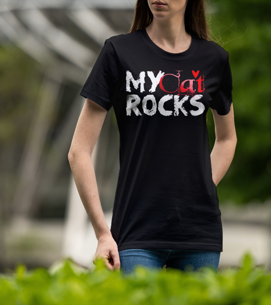 My Cat Rocks Valentine Love T-Shirt