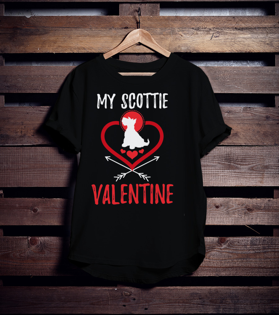 My Scottie Valentine Heart Arrows T-Shirt