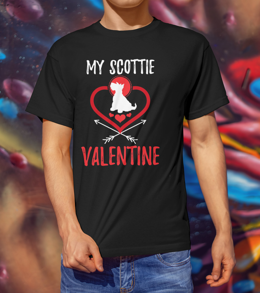 My Scottie Valentine Heart Arrows T-Shirt