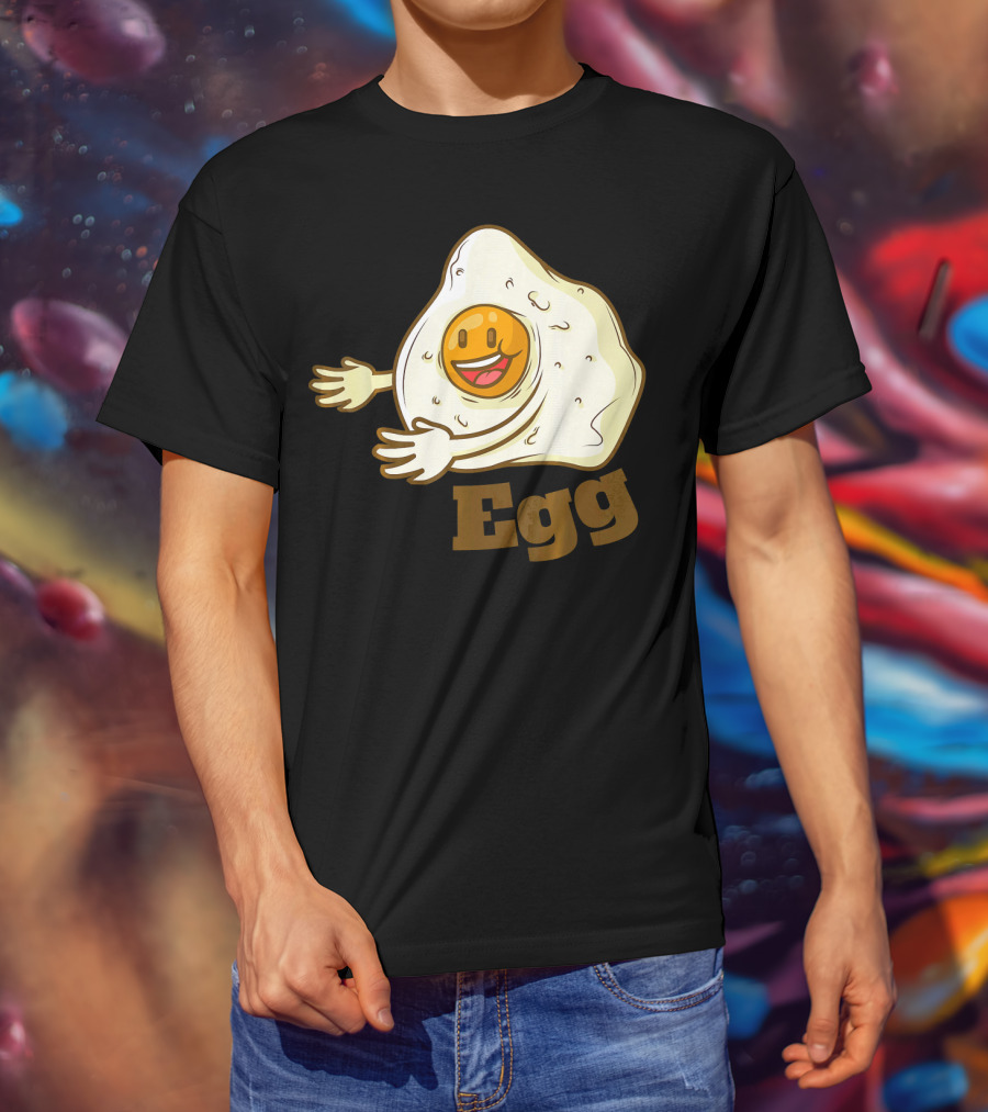 Funny Bacon And Egg Duo Valentines Hugging Egg T-Shirt