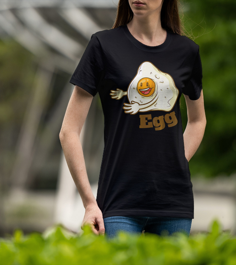 Funny Bacon And Egg Duo Valentines Hugging Egg T-Shirt