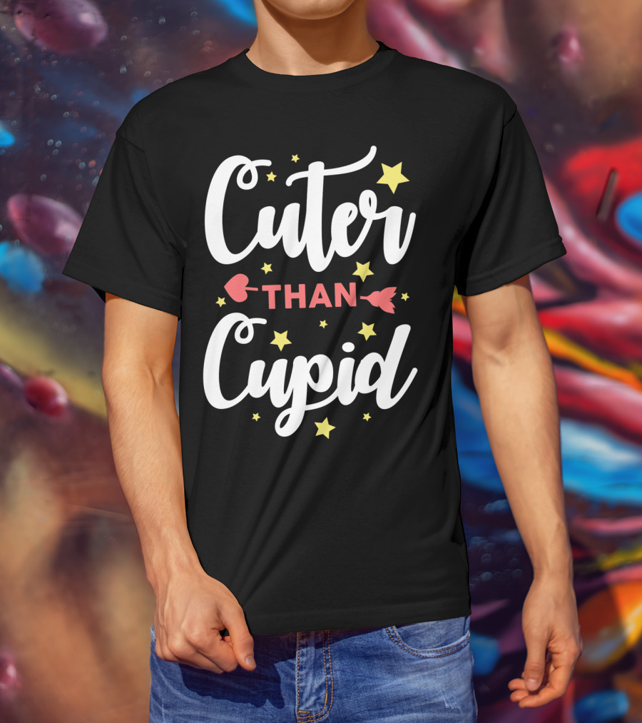 Cuter Than Cupid Arrow Funny Stars T-Shirt