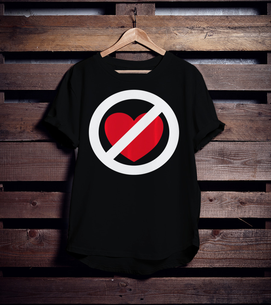 No Heart Symbol Anti Valentine Humor T-Shirt