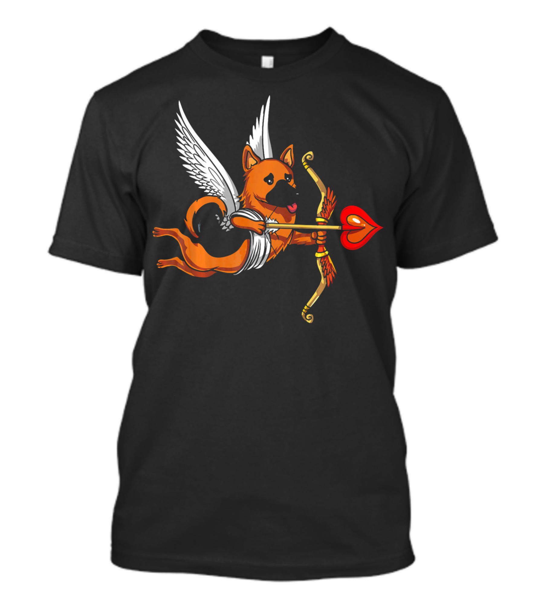 German Shepherd Cupid Dog Valentine's Day T-Shirt