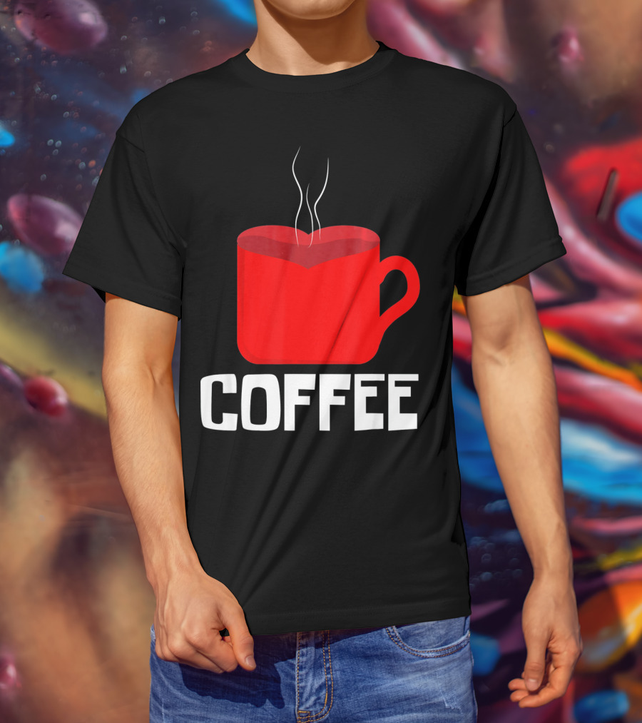 Funny Valentines Coffee Heart Mug Valentine's Day T-Shirt