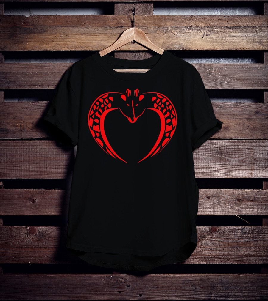 Giraffes Heart Valentine's Day Love T-Shirt