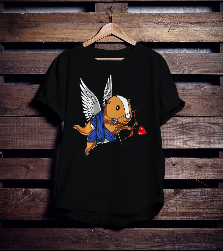 Guinea Pig Cupid Valentines Day Cute Women T-Shirt