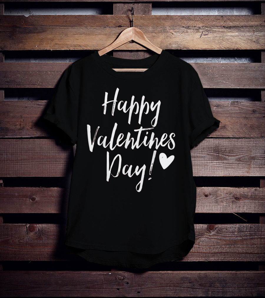 Happy Valentines Day Simple Love Adore Heart T-Shirt