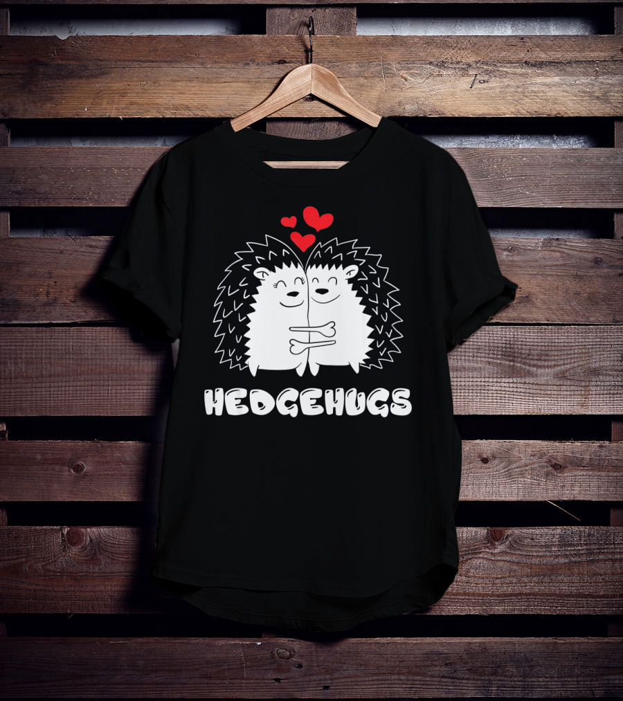Hedgehugs Hedgehog Hugs Valentine Hearts T-Shirt