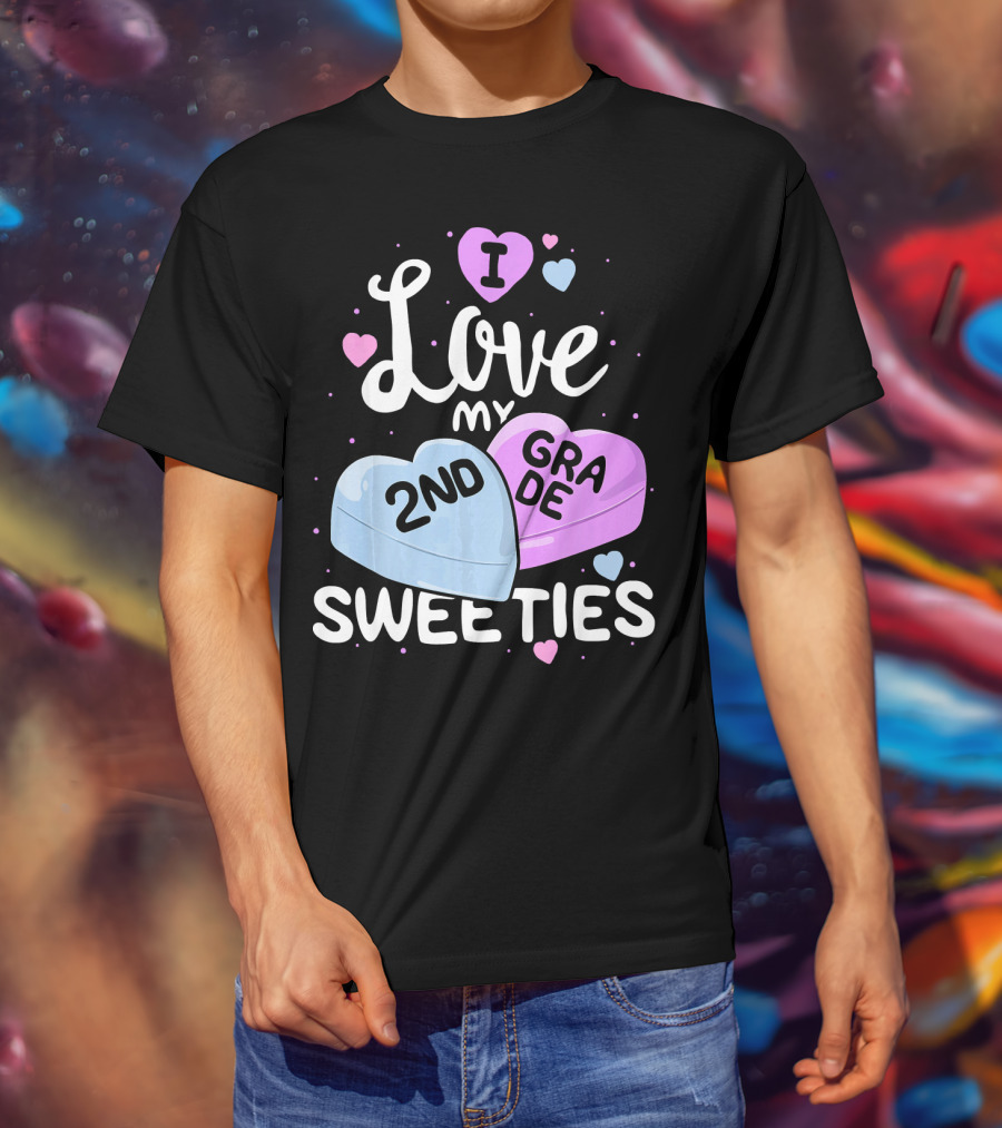 I Love My 2nd Grade Sweeties Hearts T-Shirt