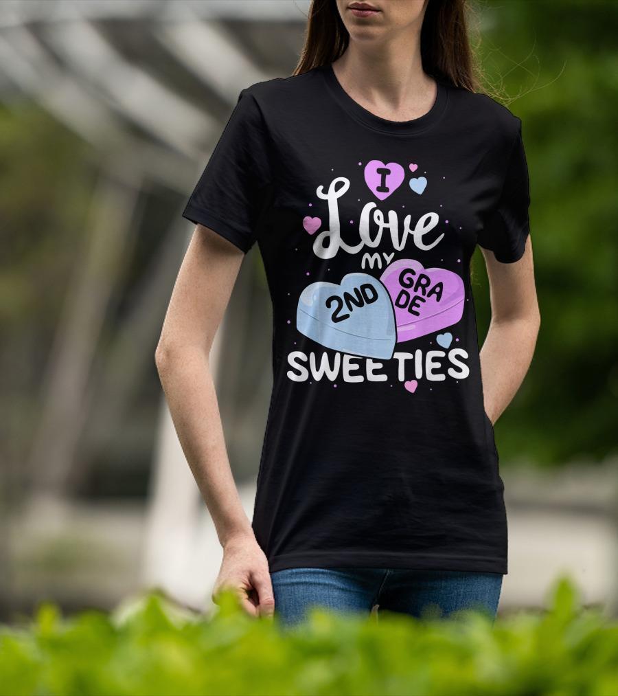 I Love My 2nd Grade Sweeties Hearts T-Shirt