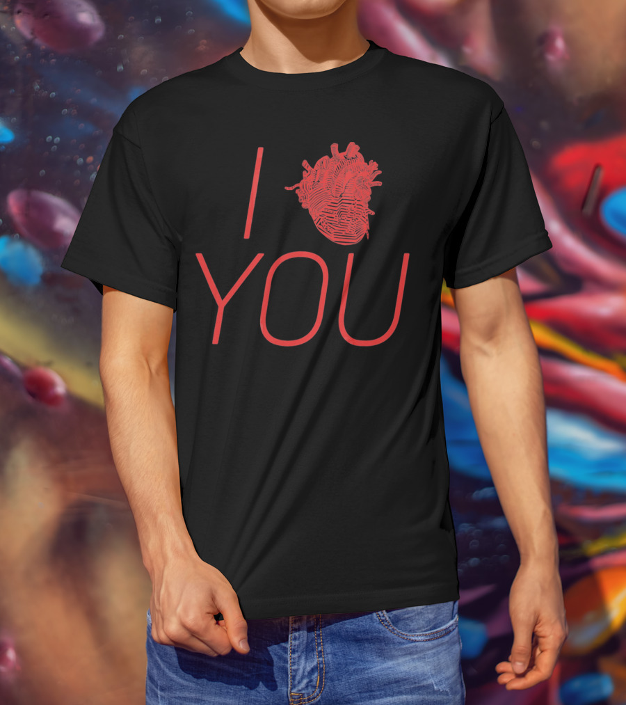 I LOVE YOU Anatomical Heart Vale T-Shirt