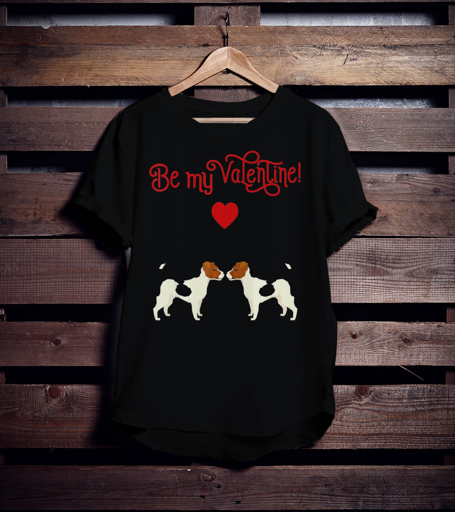 Be My Valentine Jack Russell Terrier Heart T-Shirt