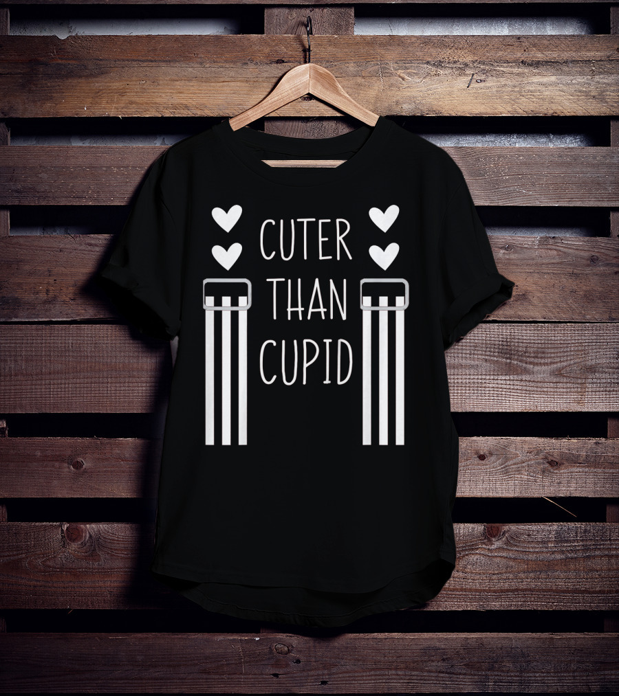 Cuter Than Cupid Kids Heart Suspenders Valentines Day T-Shirt