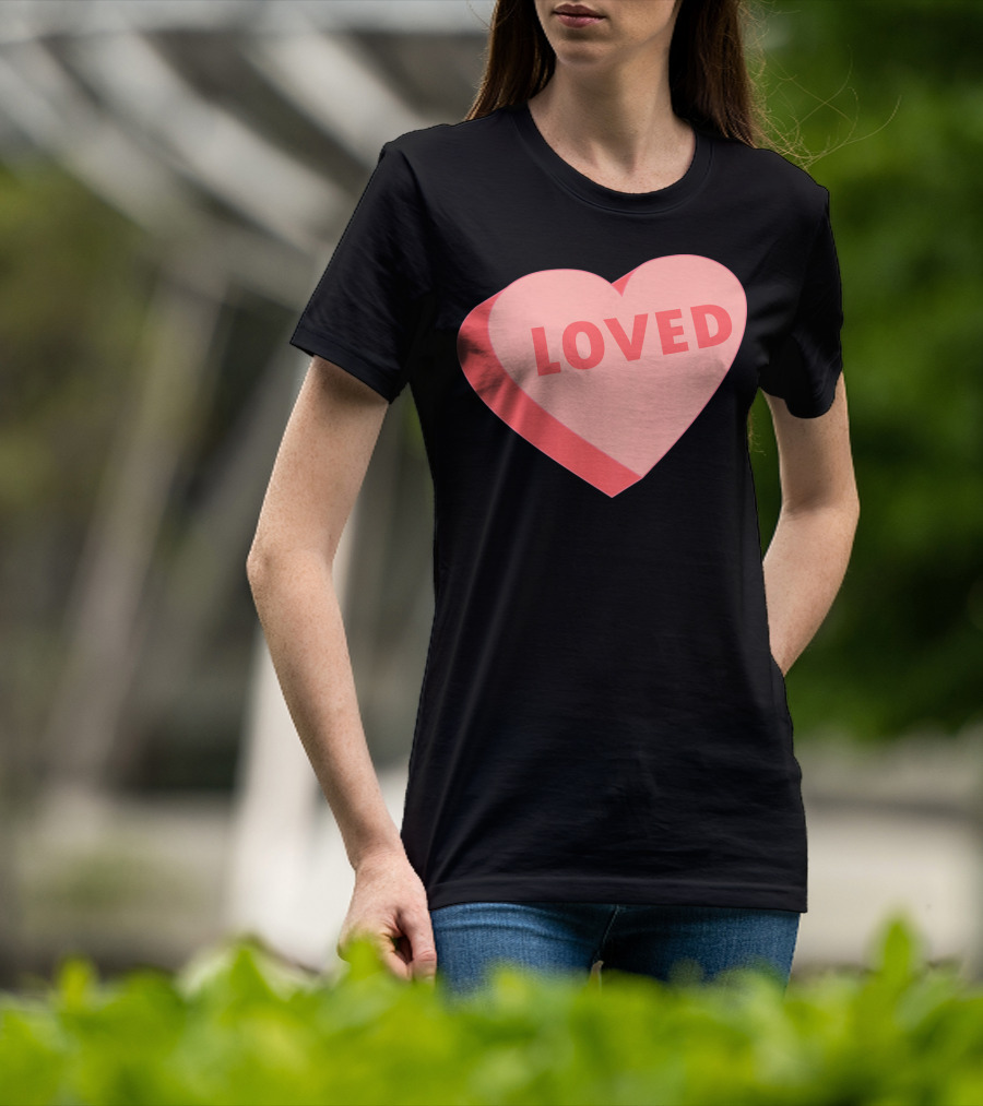 Kids Valentines Day Candy Heart Loved T-Shirt