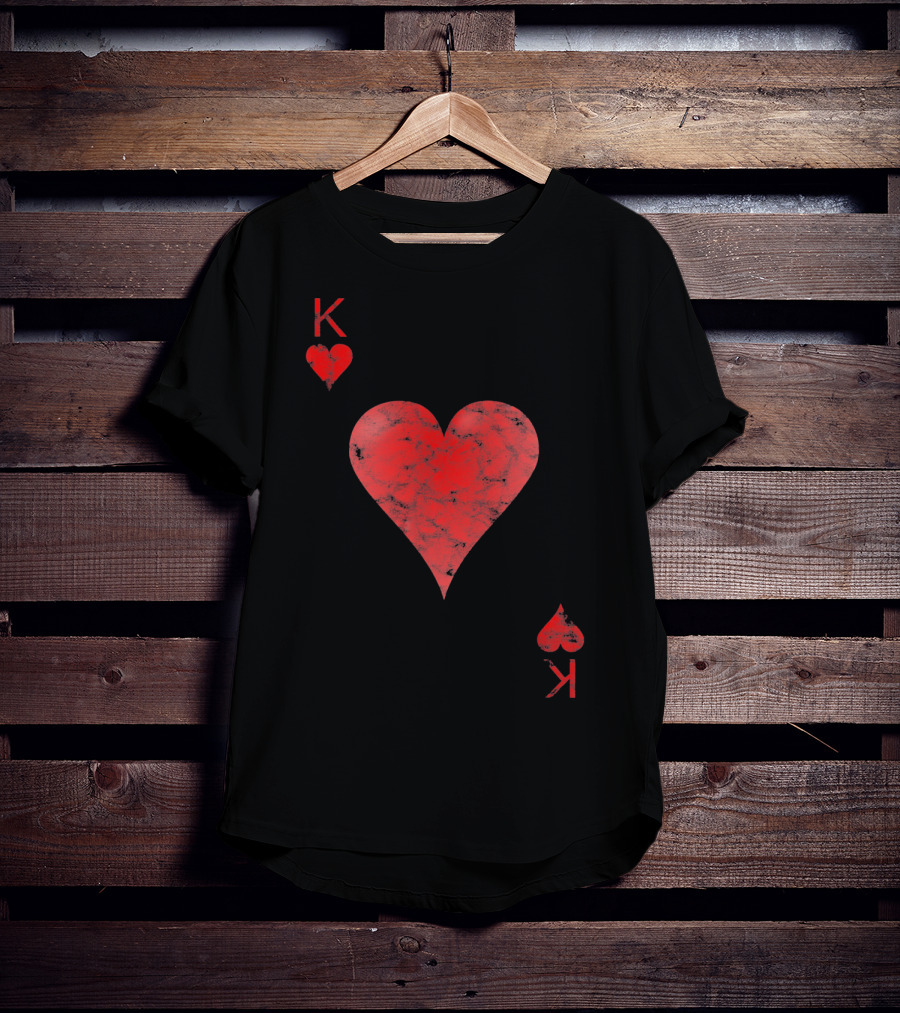 King Of Hearts Love Playing Card T-Shirt
