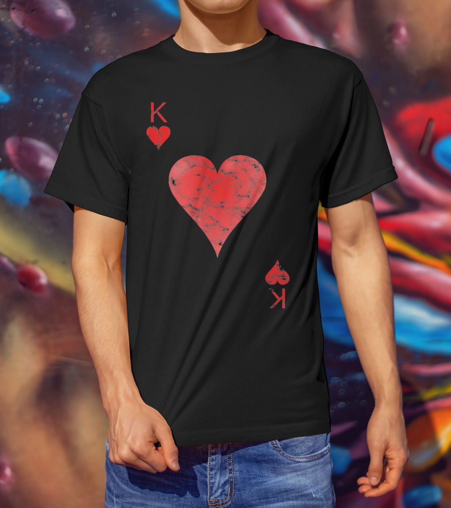 King Of Hearts Love Playing Card T-Shirt