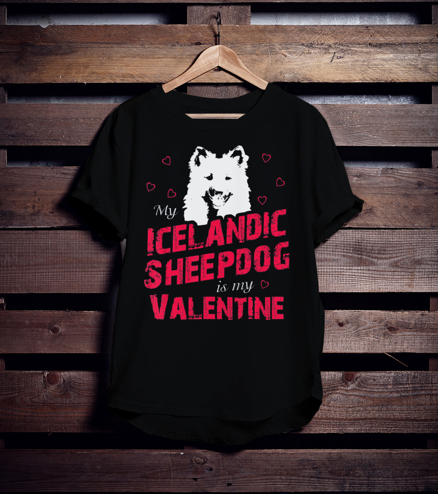 My Icelandic Sheepdog Is My Valentine With Heart T-Shirt