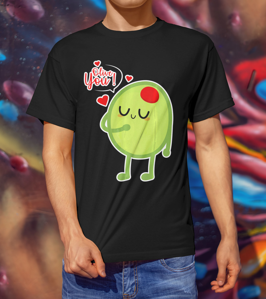 Olive You Cute Valentines Day Love T-Shirt