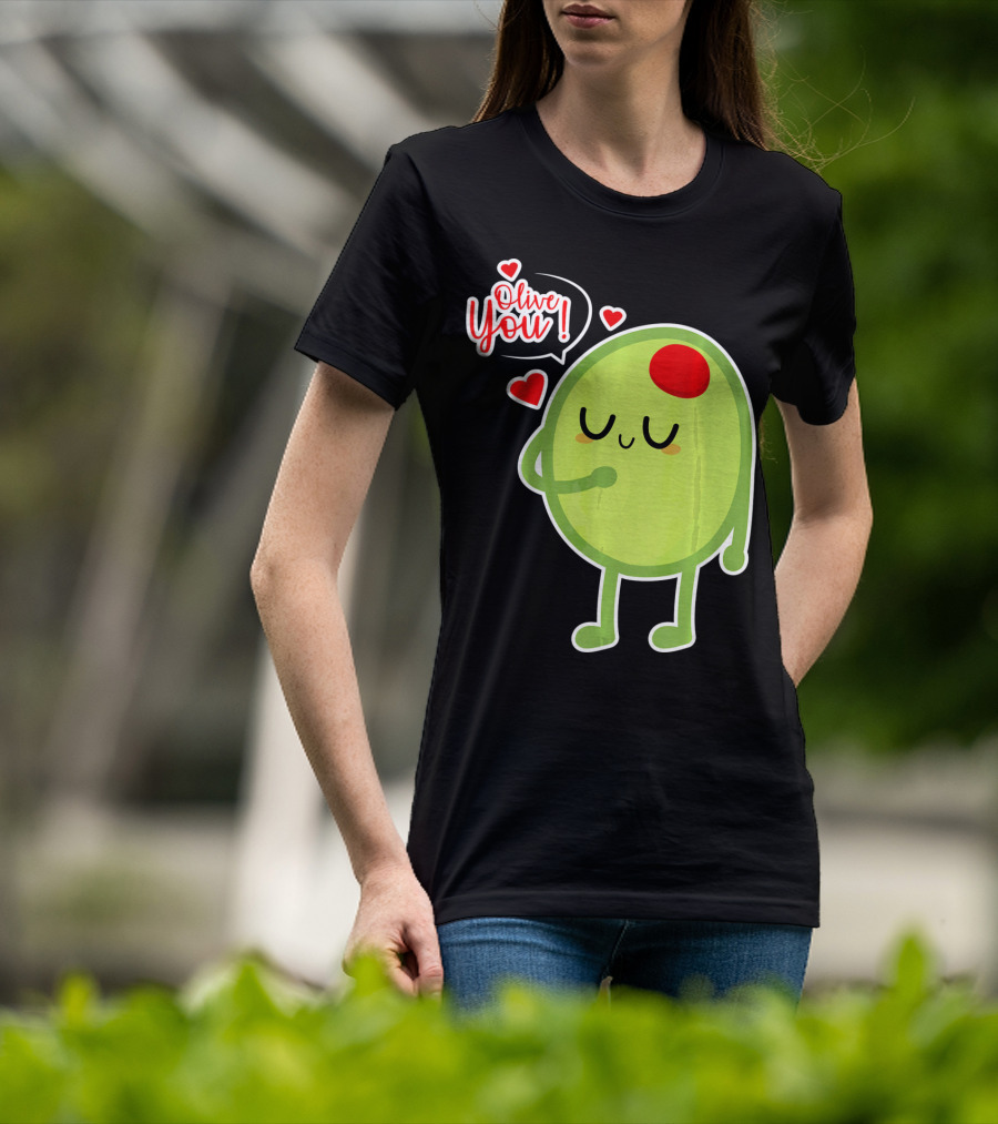 Olive You Cute Valentines Day Love T-Shirt