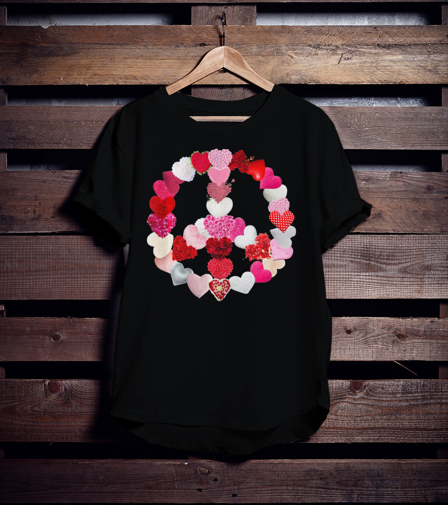 Valentine Heart Peace Sign T-Shirt