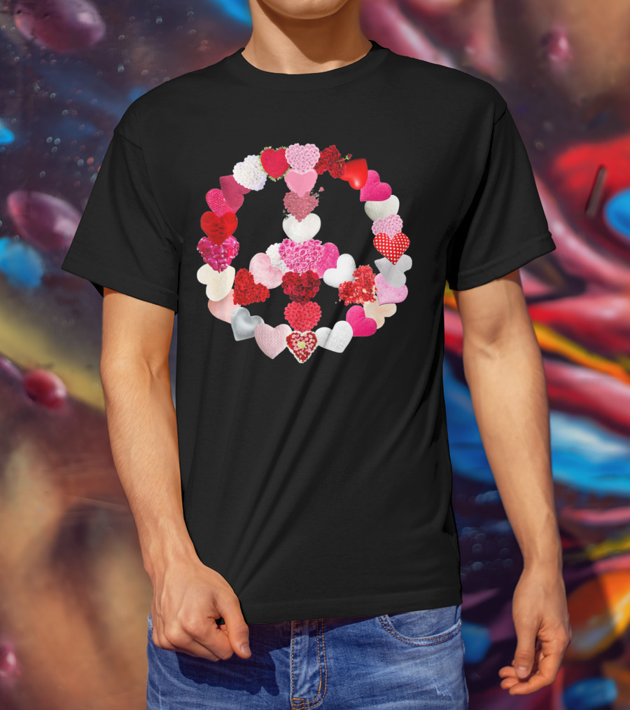 Valentine Heart Peace Sign T-Shirt