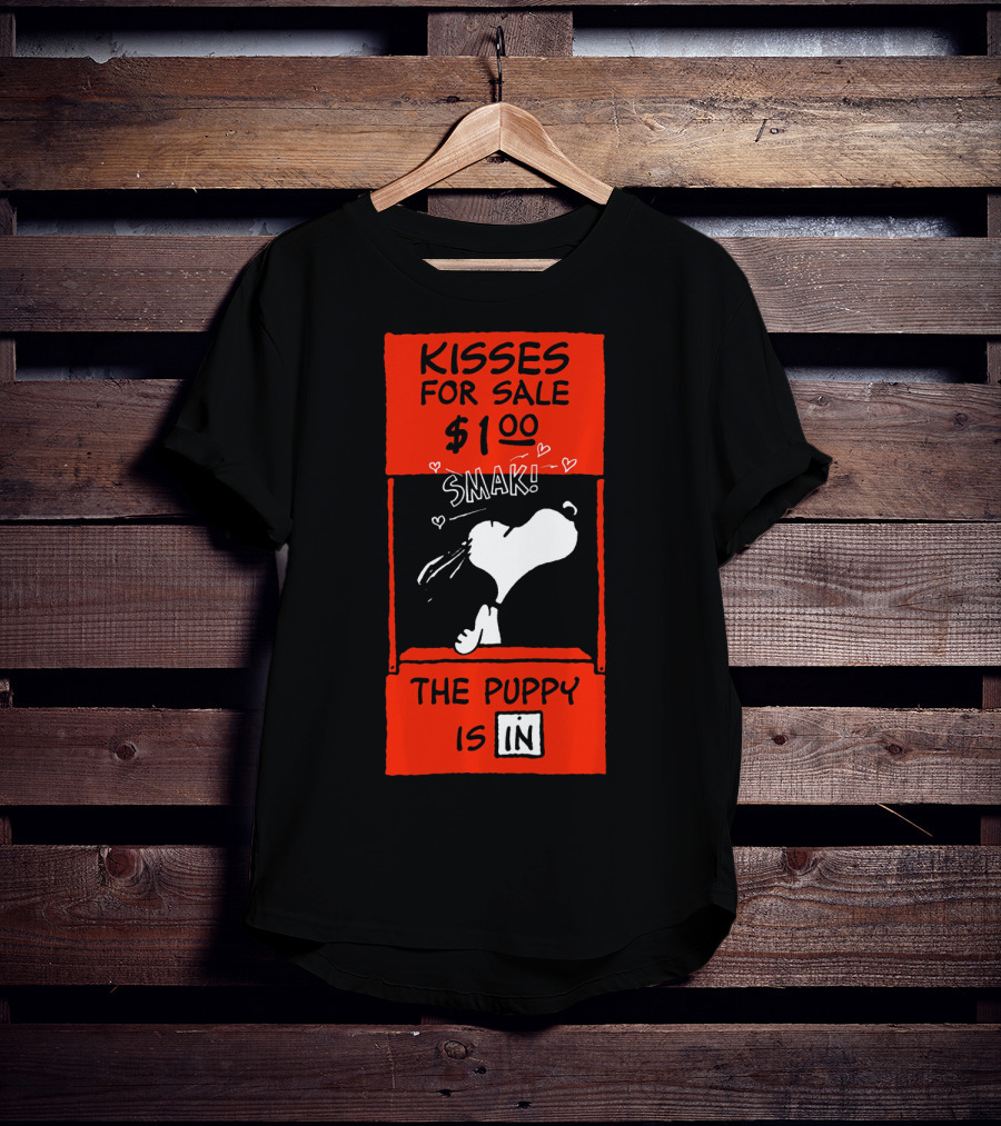 Peanuts Snoopy Kisses For Sale $1.00 Valentine Puppy Is In T-Shirt