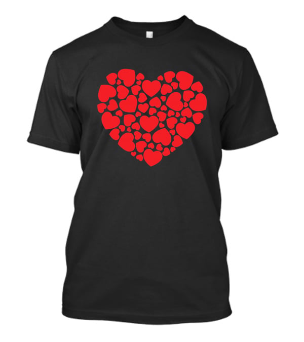 Red Hearts Forming Love Shape Valentine T-Shirt