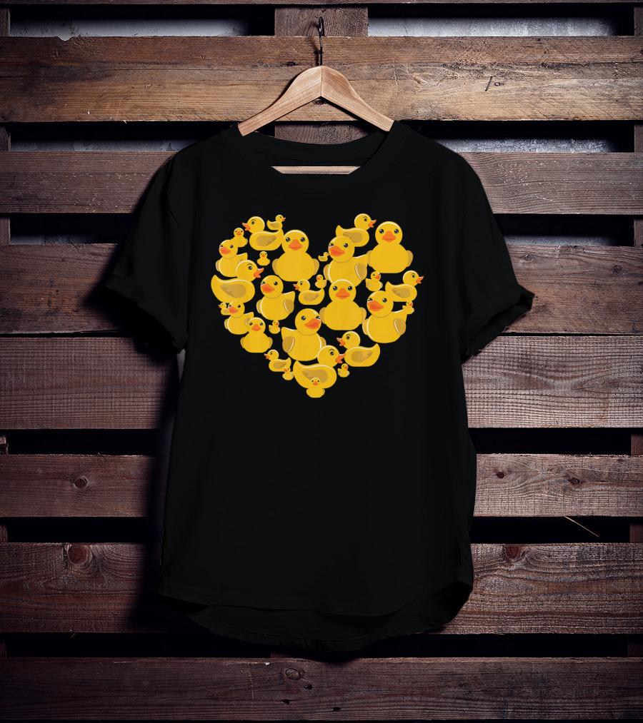 Rubber Duck Valentine Heart Quack Valen T-Shirt