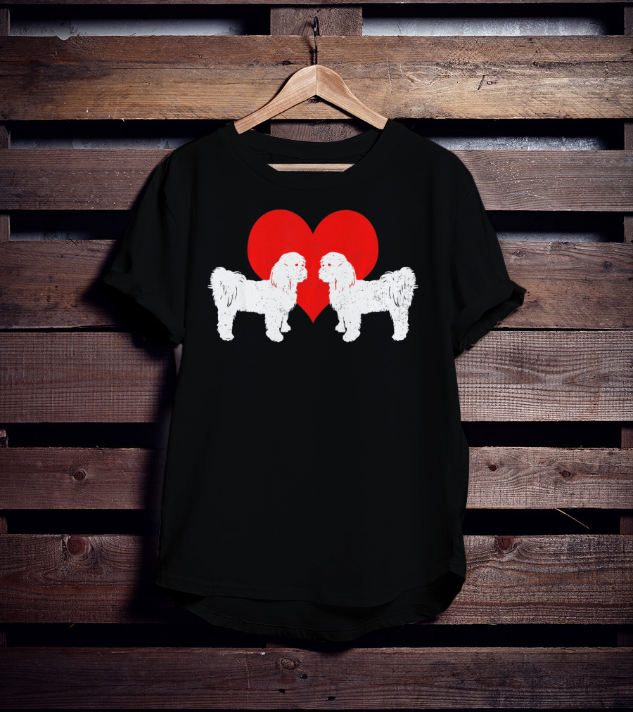 Valentines Shitzu Heart Duo T-Shirt